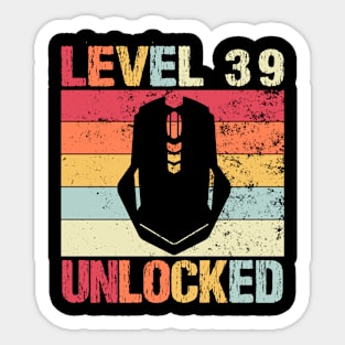 Level 39 Unlocked - 39th Birthday Sticker